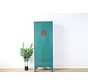 Chinese wedding cabinet 2 doors 1 drawer turquoise RAL5018