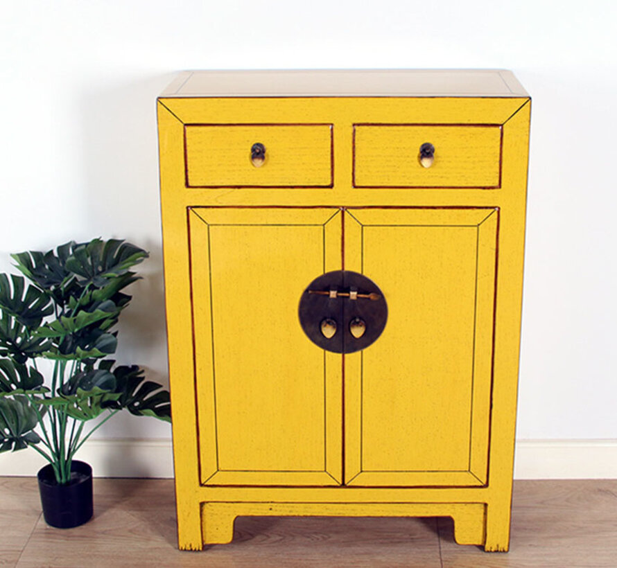chinesische Kommode Orientalisch/Asiatisch Stil gelb