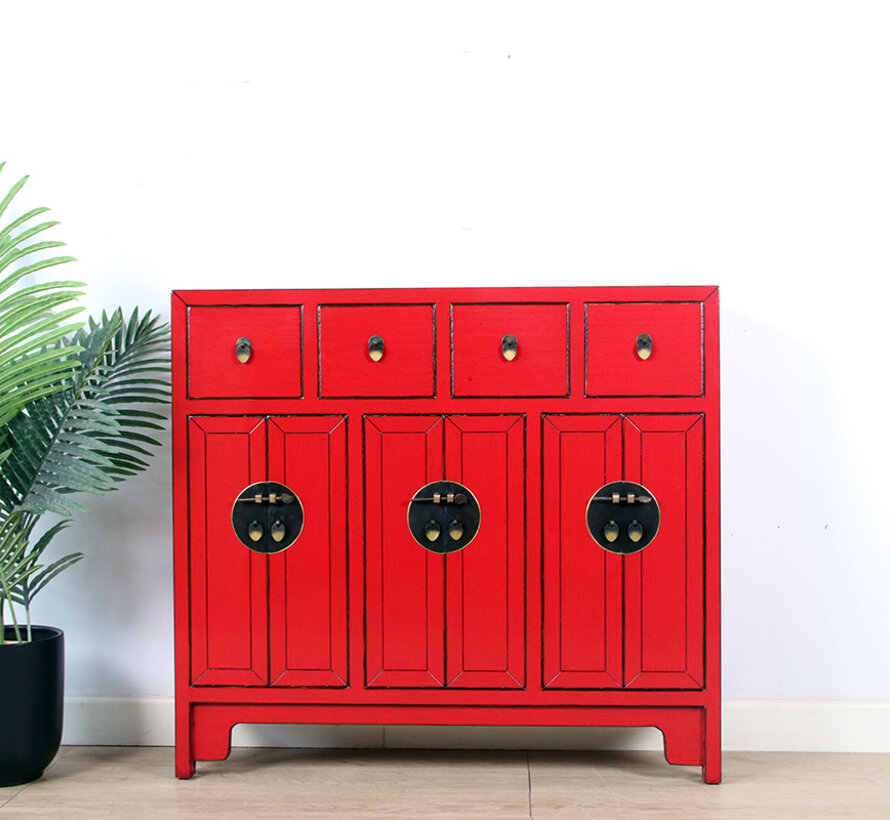 chinesische Kommode Sideboard rot