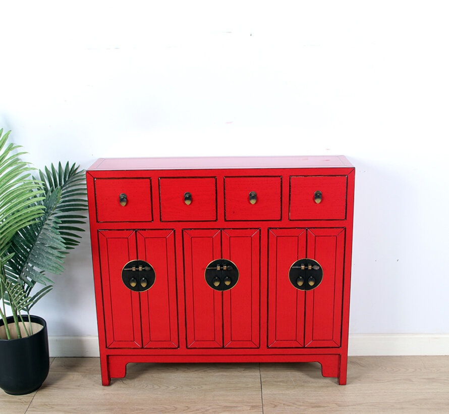 Chinese dresser sideboard red
