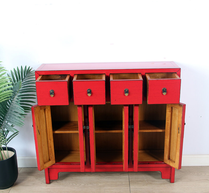 chinesische Kommode Sideboard rot