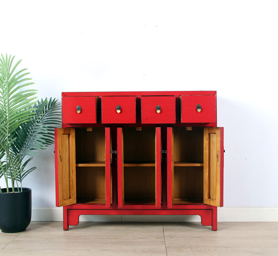 Chinese dresser sideboard red