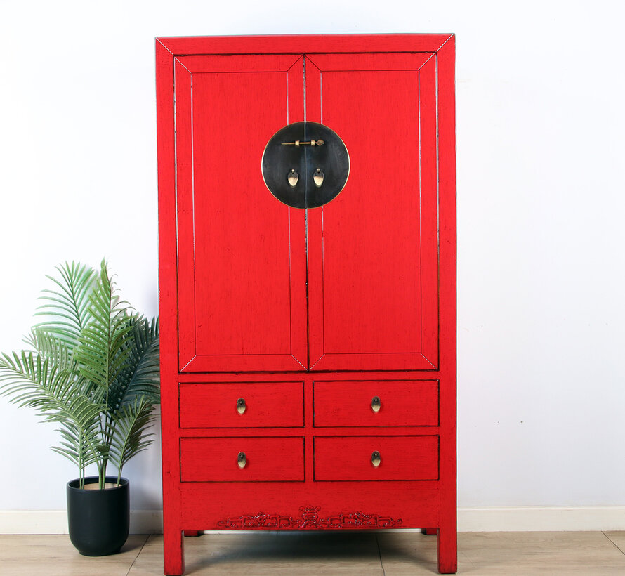 Chinese Wdding Cabinet in red tradition Meets Elegance
