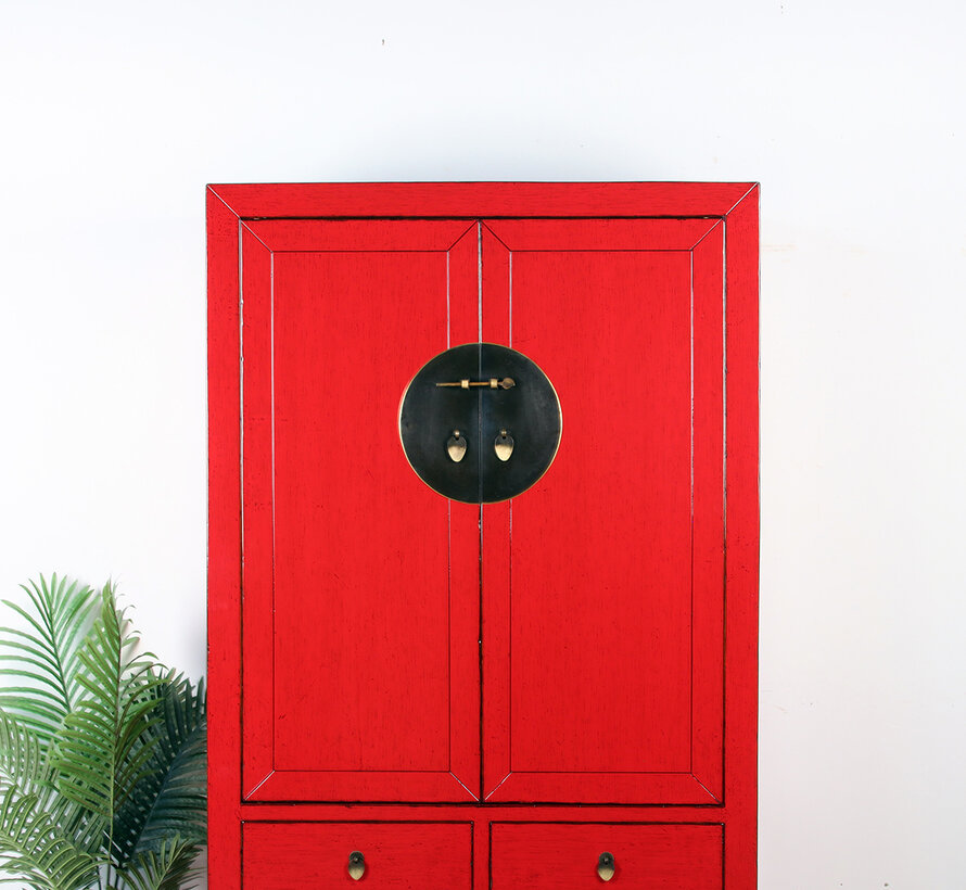 Chinese Wdding Cabinet in red tradition Meets Elegance