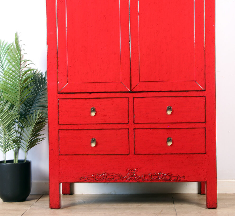 Chinese Wdding Cabinet in red tradition Meets Elegance