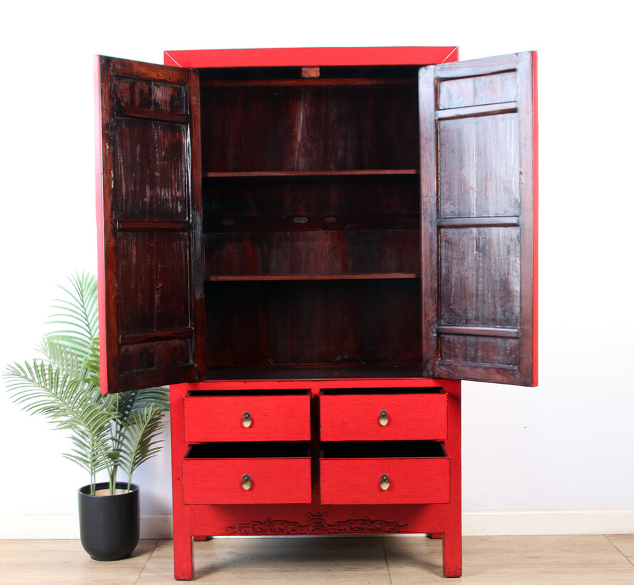 Chinese Wdding Cabinet in red tradition Meets Elegance