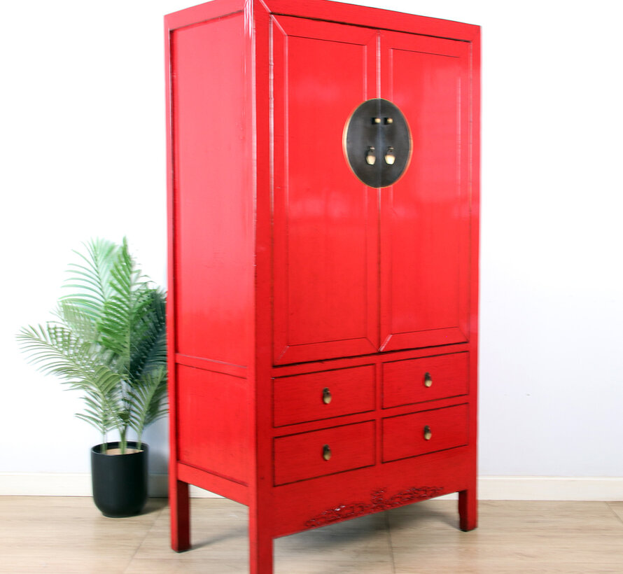 Chinese Wdding Cabinet in red tradition Meets Elegance