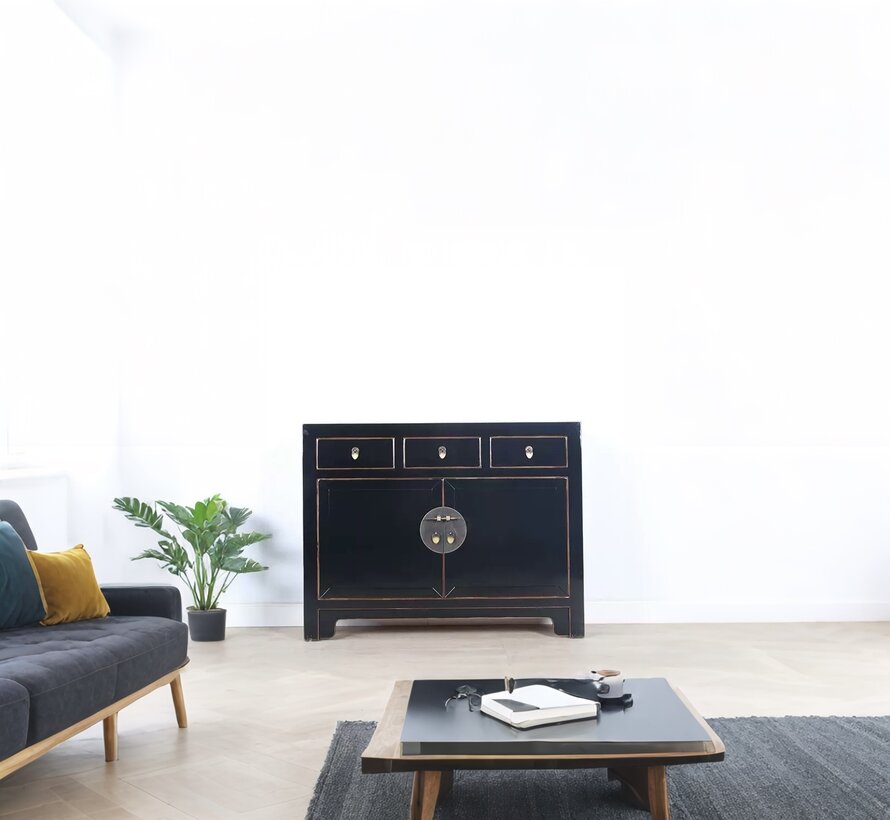 chinesische Kommode Sideboard Orientalisch/Asiatisch Stil schwarz
