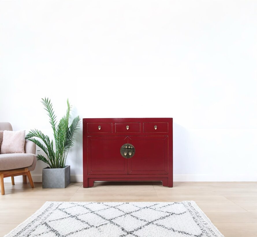 Chinese dresser sideboard purple red RAL3004