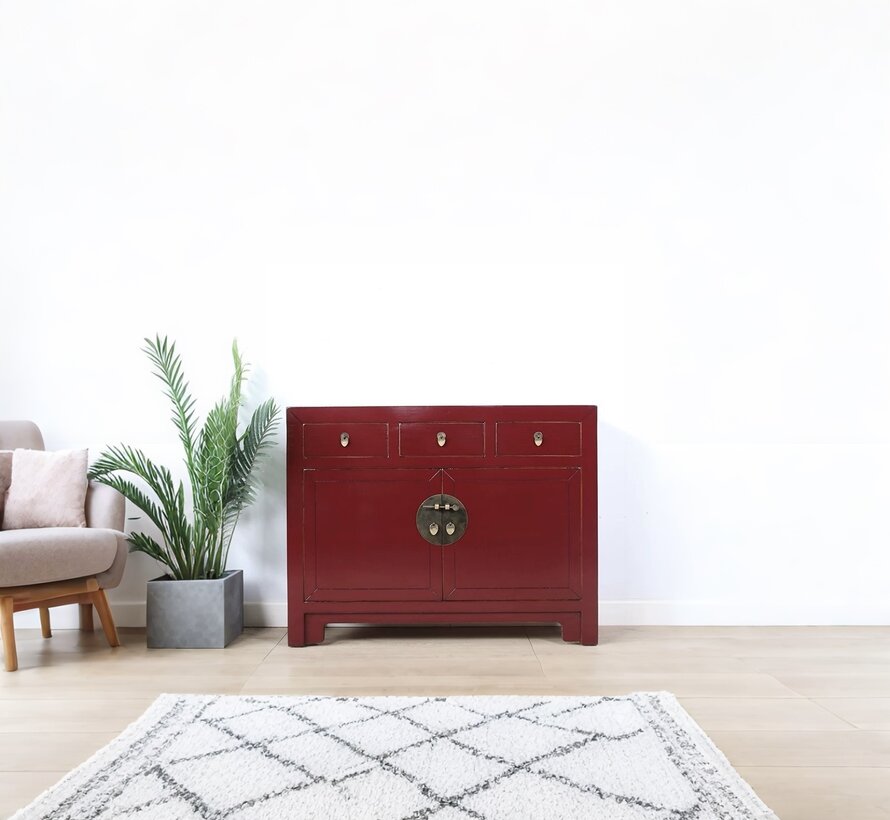 Chinese dresser sideboard purple red RAL3004