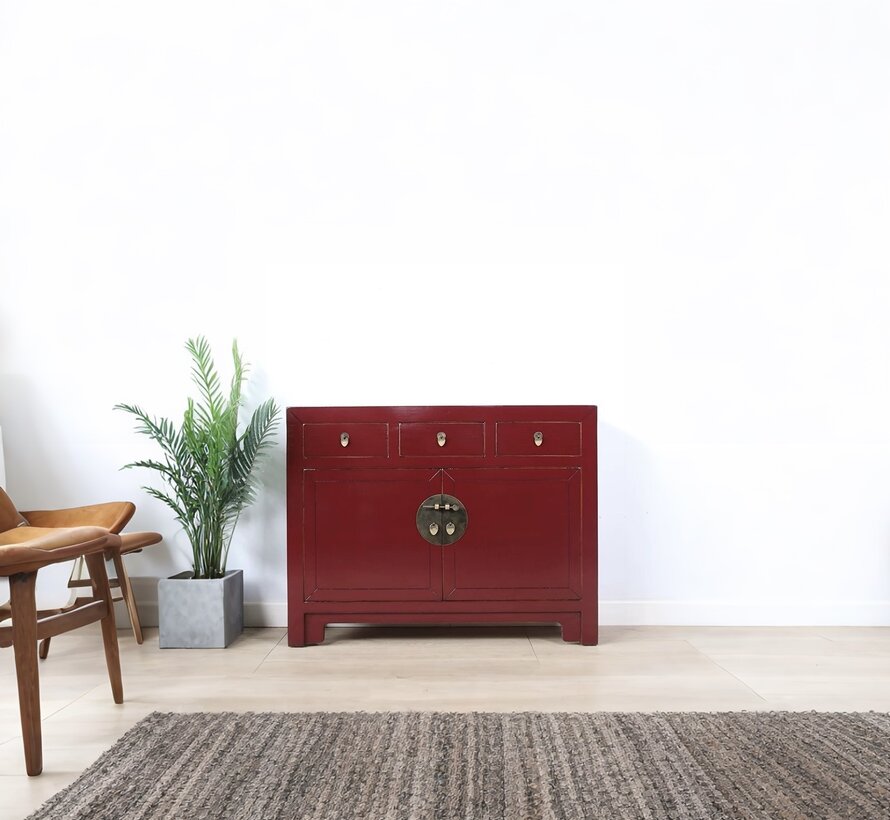 Chinese dresser sideboard purple red RAL3004