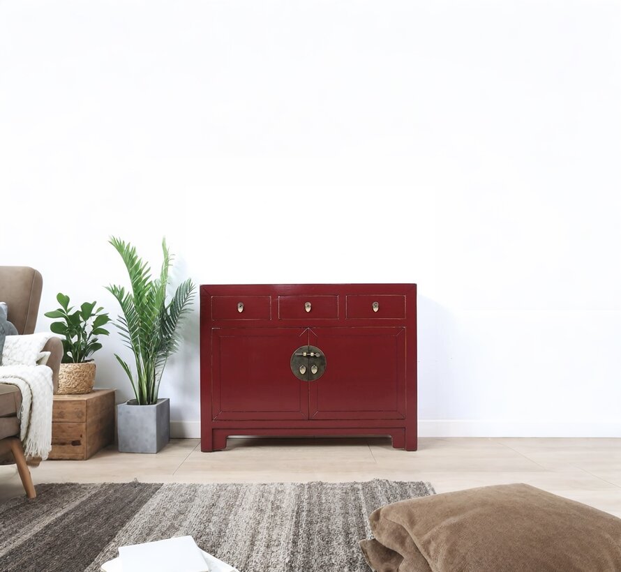chinesische Kommode Sideboard purpurrot RAL3004
