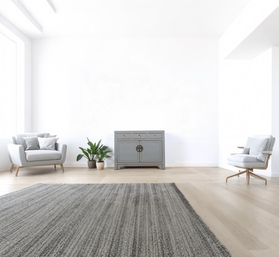 Chinese dresser sideboard 3 drawers 2 doors gray  RAL7005