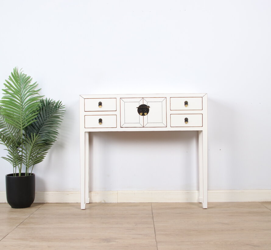 China Konsole Sideboard Highboard mit Stauraum cremeweiß