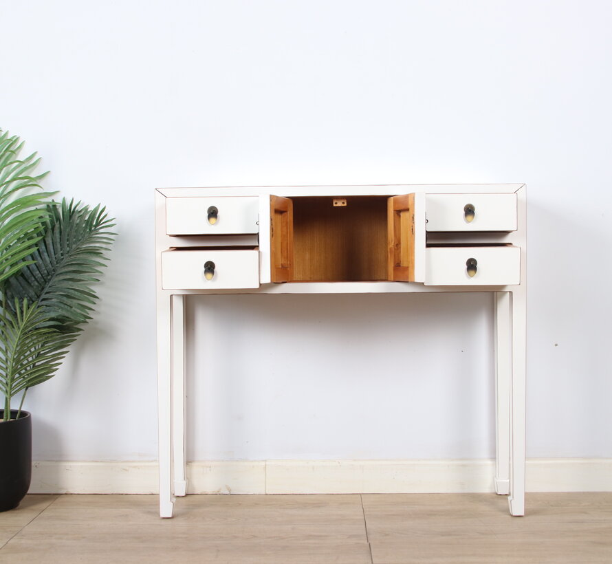 China Konsole Sideboard Highboard mit Stauraum cremeweiß