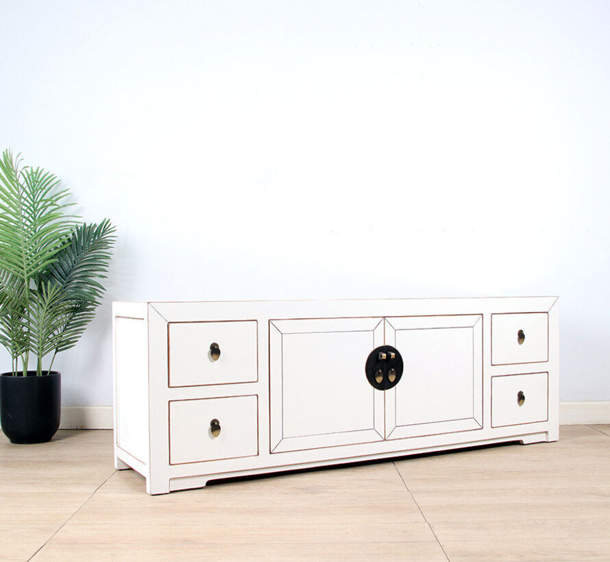 chinesisches Sideboard TV Bord 2 Türen 4 Schubladen