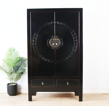 Yajutang Asian Elegant Wedding Cabinet in Black