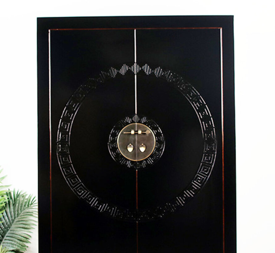 Feng Shui cabinet tradition meets aesthetics black vintage