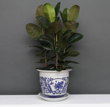 Yajutang Flowerpot blue-white with peony Ø 30