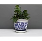 China porcelain flowerpot blue-white with peony flower Ø13