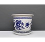 Porcelain flowerpot with dragon motif  Ø22