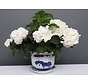 China Porzellan Blumentopf Blau-Weiß mit Landschaft Ø 26cm