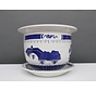 China Porcelain Flowerpot Blue-White with Landscape Ø 13cm