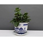 China Porcelain Flowerpot Blue-White with Landscape Ø 19cm