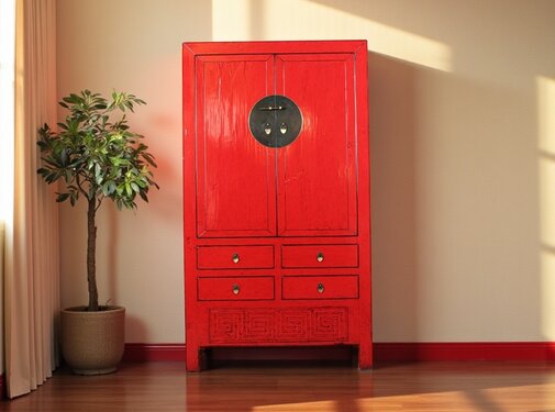 Yajutang Antiker chinesischer Hochzeitsschrank Schrank