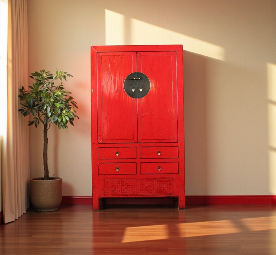 Antique Chinese Wedding Cabinet Cupboard