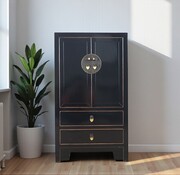 Yajutang Chest of drawers 2 drawers 2 doors black