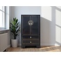 chinesische Kommode Sideboard 2 Schubladen 2 Türen schwarz
