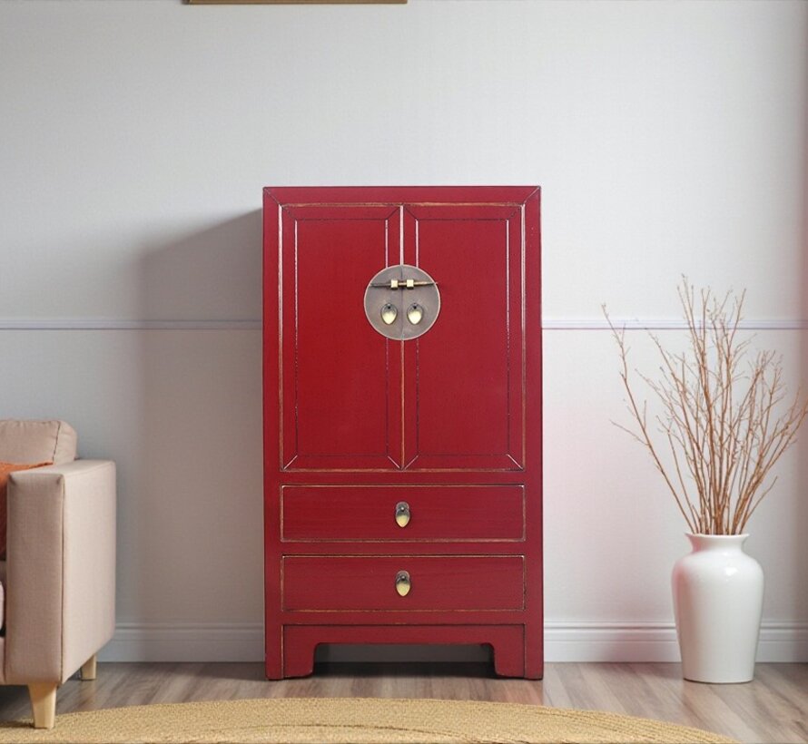 Chinese dresser sideboard 2 drawers 2 doors purple RAL3004