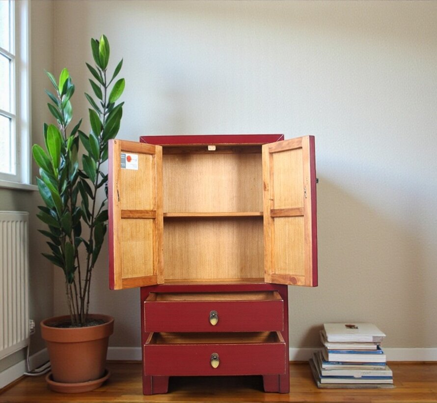 chinesische Kommode Sideboard  purpurrot RAL3004