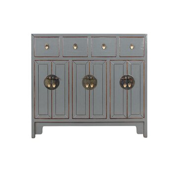 Yajutang Chinese solid wood sideboard grey