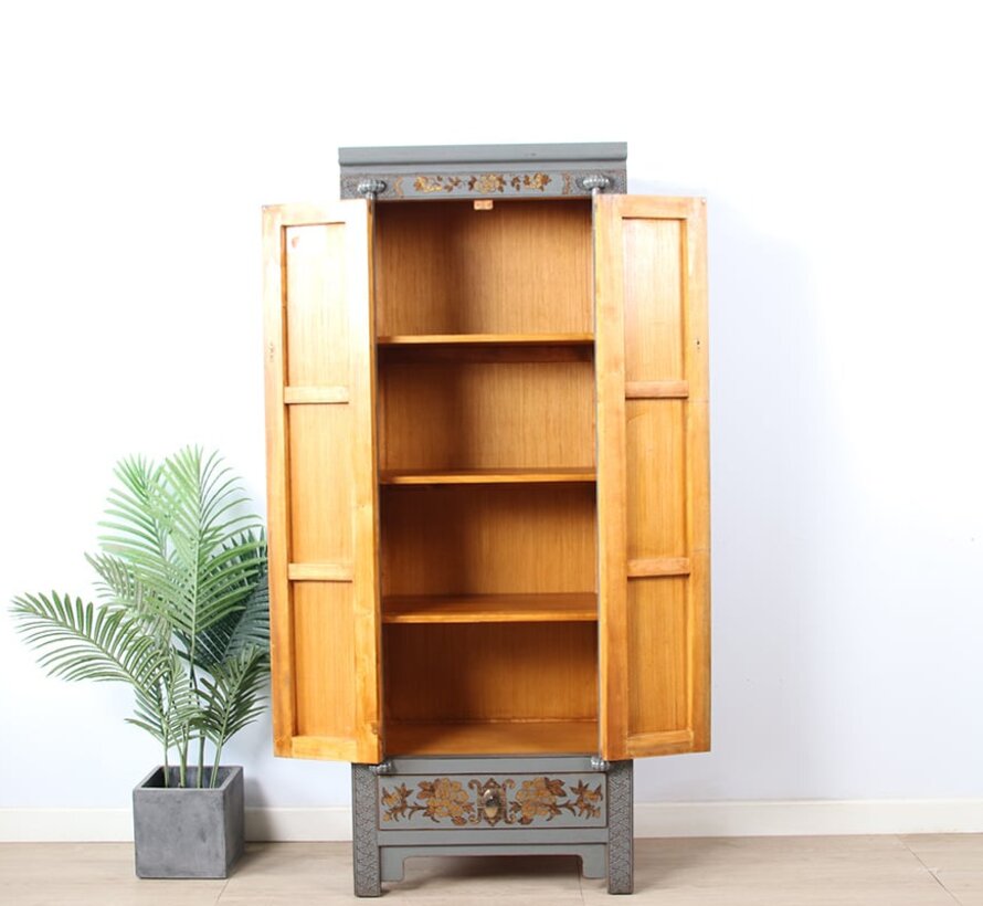 Chinese wedding cabinet made of solid wood, hand-painted | Yajutang