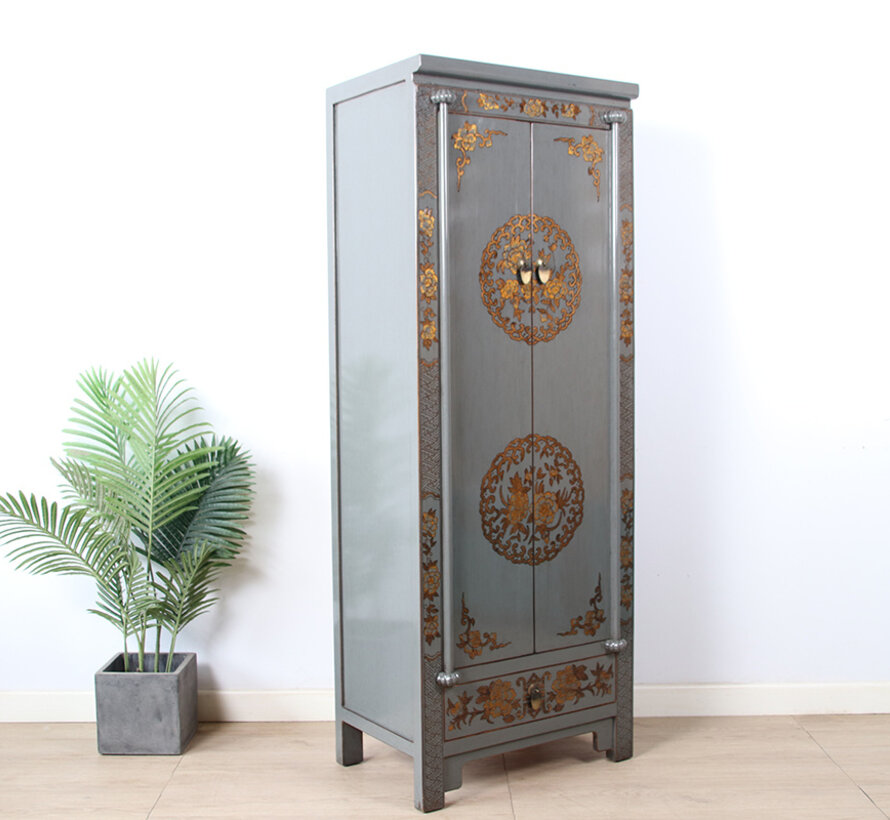 Chinese wedding cabinet made of solid wood, hand-painted | Yajutang
