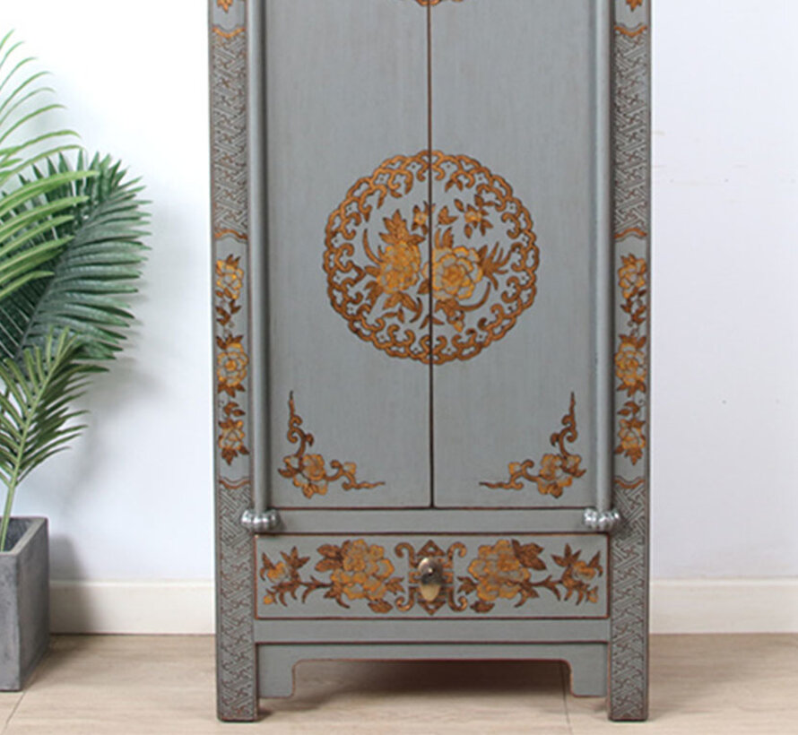 Chinesischer Hochzeitsschrank aus Massivholz, handbemalt | Yajutang