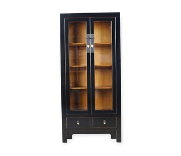 Yajutang Chinese Black Solid Wood Display Cabinet