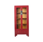 Yajutang Chinese Burgundy Solid Wood Display Cabinet