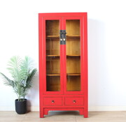 Yajutang Chinese Red Solid Wood Display Cabinet