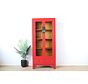 Chinesische Vitrine Rot aus Massivholz | Yajutang