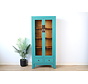 Chinese Turquoise Solid Wood Display Cabinet | Yajutang