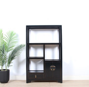Yajutang Chinese Black Solid Wood Display Shelf