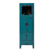 Yajutang Antique Blue Chinese Solid Wood Cabinet