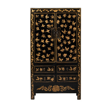 Yajutang Antiker Chinesischer Schrank Handbemalt Holz