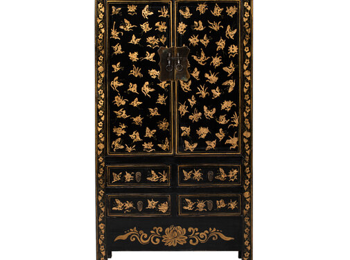 Yajutang Antique Chinese Hand Painted Wooden Cabinet