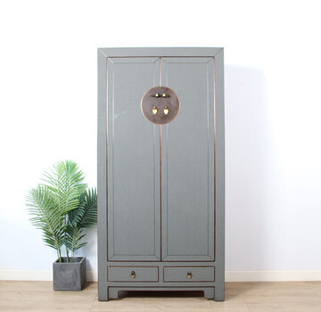 Yajutang Chinesischer Hochzeitsschrank grau RAL7005