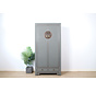 Chinese wedding cabinet 2 doors 2 drawers gray RAL7005