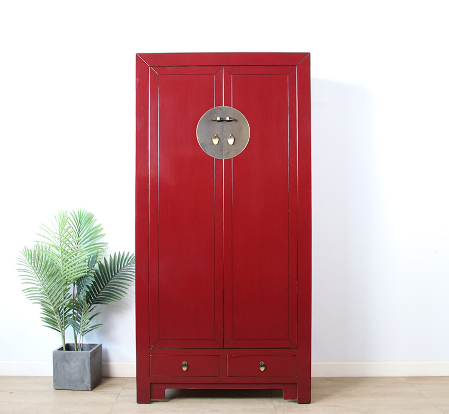 Chinesischer Hochzeitsschrank Purpurrot RAL3004